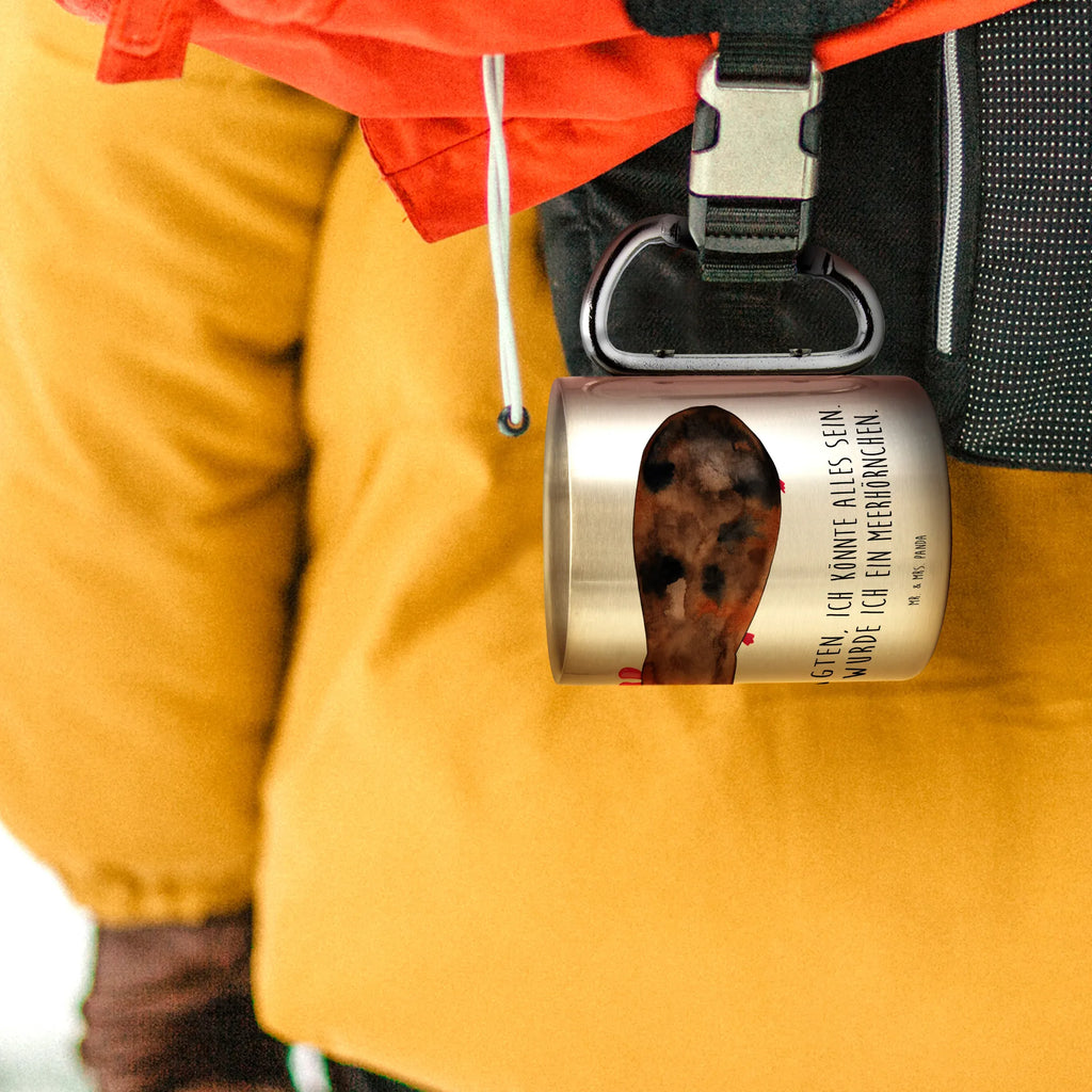 Edelstahlbecher Meerhörnchen Edelstahltasse, Karabiner, Edelstahlbecher, Outdoor, Camping, Tasse, Becher, Einhorn, Einhörner, Einhorn Deko, Pegasus, Unicorn, Meerhörnchen, Meericorn, Meerschwein, Meerschweinchen