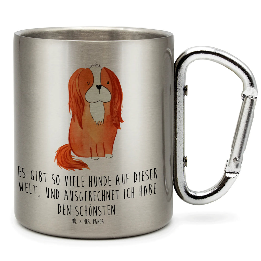 Edelstahlbecher Cavalier King Charles Spaniel Edelstahltasse, Karabiner, Edelstahlbecher, Outdoor, Camping, Tasse, Becher, Hund, Hundemotiv, Haustier, Hunderasse, Tierliebhaber, Hundebesitzer, Sprüche, Cavalier King Charles Spaniel, Cockerspaniel, Spaniel, Spruch, schönster Hund