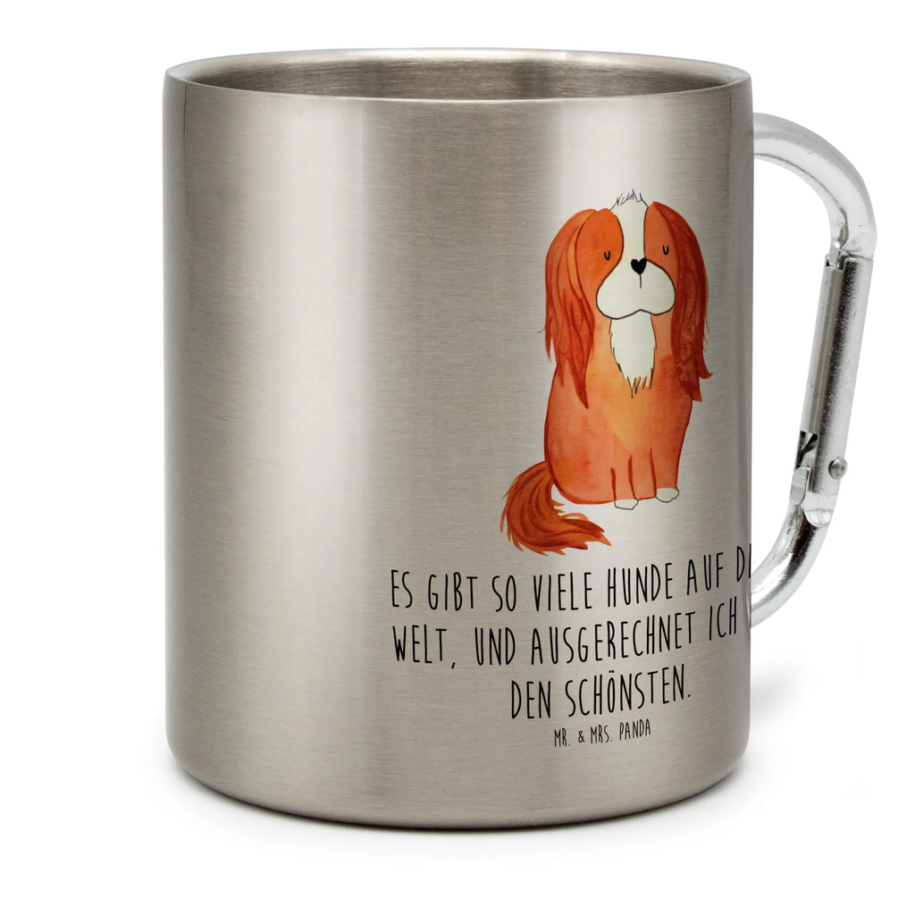 Edelstahlbecher Cavalier King Charles Spaniel Edelstahltasse, Karabiner, Edelstahlbecher, Outdoor, Camping, Tasse, Becher, Hund, Hundemotiv, Haustier, Hunderasse, Tierliebhaber, Hundebesitzer, Sprüche, Cavalier King Charles Spaniel, Cockerspaniel, Spaniel, Spruch, schönster Hund