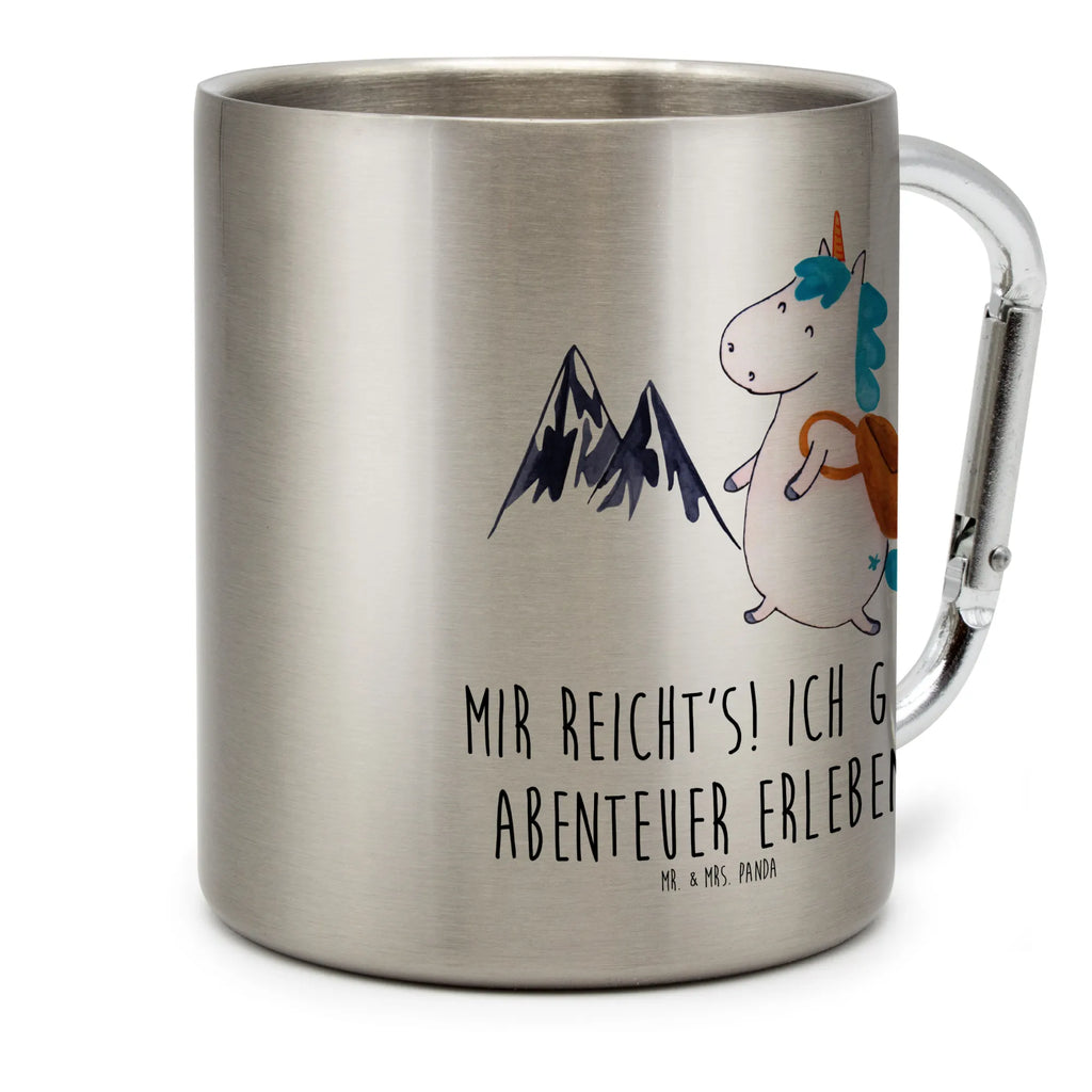 Edelstahlbecher Einhorn Bergsteiger Edelstahltasse, Karabiner, Edelstahlbecher, Outdoor, Camping, Tasse, Becher, Einhorn, Einhörner, Einhorn Deko, Pegasus, Unicorn, Bergsteiger, Abenteuer, Berge, Abenteurer, Weltenbummler, Weltreise, Reisen, Urlaub, Entdecker