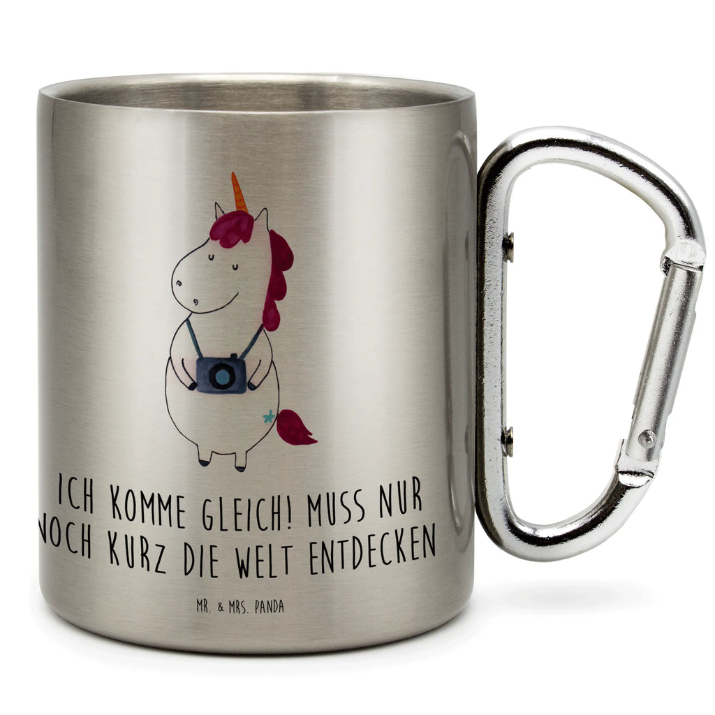 Edelstahlbecher Einhorn Fotograf Edelstahltasse, Karabiner, Edelstahlbecher, Outdoor, Camping, Tasse, Becher, Einhorn, Einhörner, Einhorn Deko, Pegasus, Unicorn, Fotograf, Fotografie, Kamera, Reisen, Weltreise, Weltenbummler, Urlaub, Tourist, Kurztrip, Reise, Städtereise