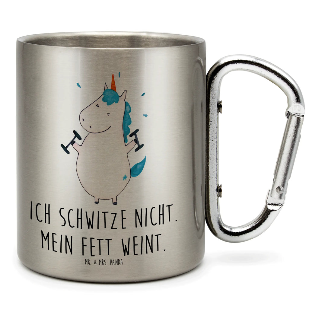 Edelstahlbecher Einhorn Fitness Edelstahltasse, Karabiner, Edelstahlbecher, Outdoor, Camping, Tasse, Becher, Einhorn, Einhörner, Einhorn Deko, Pegasus, Unicorn, Gym, Fitness, Fitnessstudio, Diät, Abnehmen, Sport, Pumpen, Geräte, Sixpack