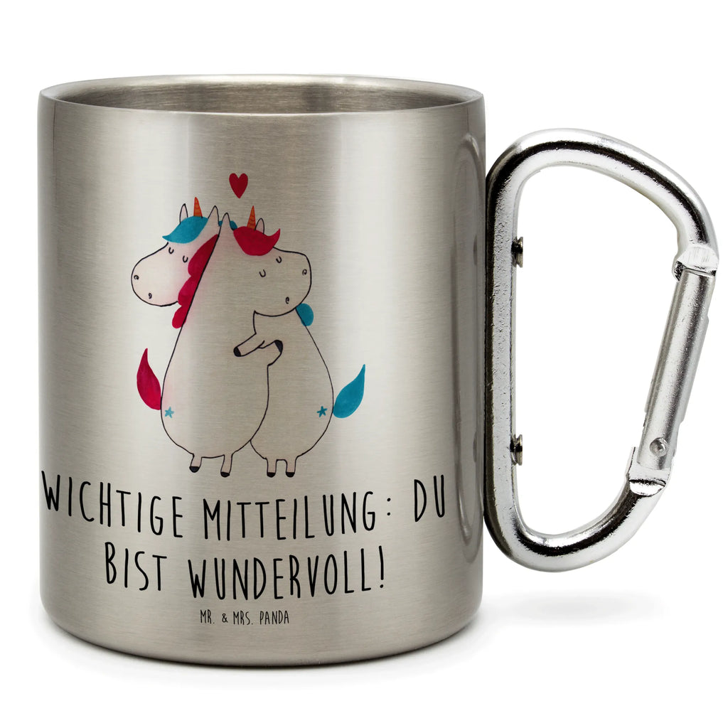 Edelstahlbecher Einhorn Mitteilung Edelstahltasse, Karabiner, Edelstahlbecher, Outdoor, Camping, Tasse, Becher, Einhorn, Einhörner, Einhorn Deko, Pegasus, Unicorn, Valentinstag, Valentine, Liebe, Geschenk, Partner, Ehe, lustig, witzig, Spruch