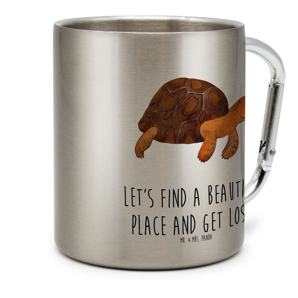 Edelstahlbecher Schildkröte marschiert Edelstahltasse, Karabiner, Edelstahlbecher, Outdoor, Camping, Tasse, Becher, Meerestiere, Meer, Urlaub, Schildkröte, Schildkröten, get lost, Abenteuer, Reiselust, Inspiration, Neustart, Motivation, Lieblingsmensch