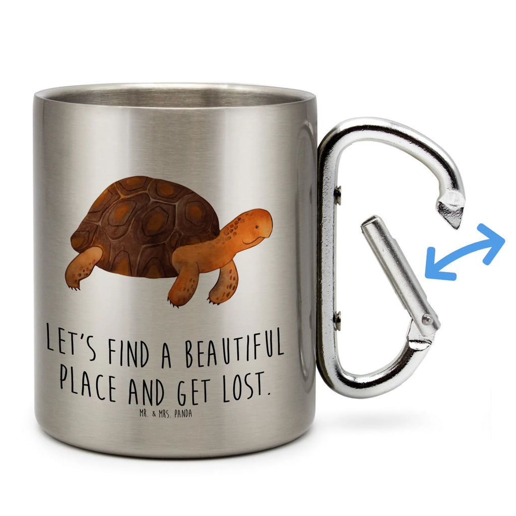 Edelstahlbecher Schildkröte marschiert Edelstahltasse, Karabiner, Edelstahlbecher, Outdoor, Camping, Tasse, Becher, Meerestiere, Meer, Urlaub, Schildkröte, Schildkröten, get lost, Abenteuer, Reiselust, Inspiration, Neustart, Motivation, Lieblingsmensch