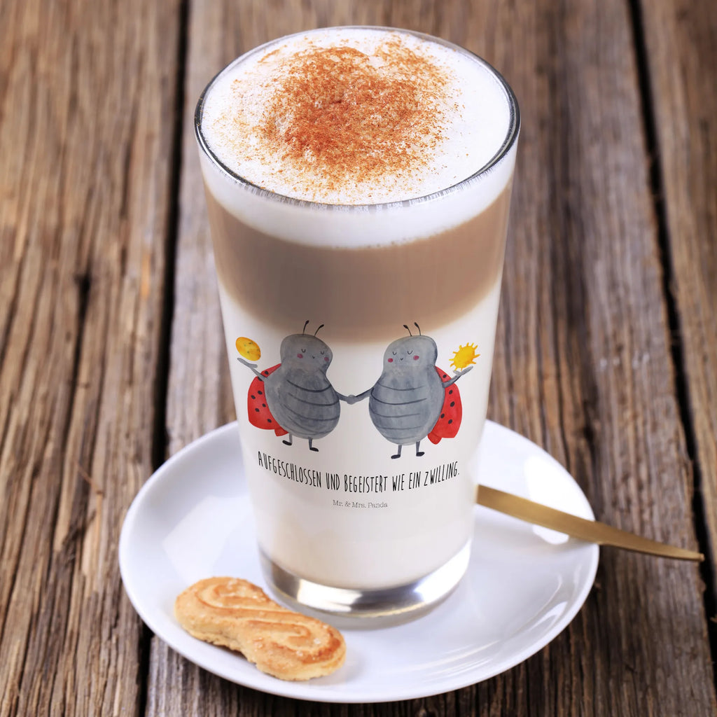 Glas Sternzeichen Zwilling Cappuccino Glas, Glas, Cappuccino Tasse, Latte Macchiato, Tierkreiszeichen, Sternzeichen, Horoskop, Astrologie, Aszendent, Zwillinge, Zwilling Geschenk, Zwilling Sternzeichen, Geburtstag Mai, Geschenk Mai, Geschenk Juni, Marienkäfer, Glückskäfer, Zwillingsbruder, Zwillingsschwester