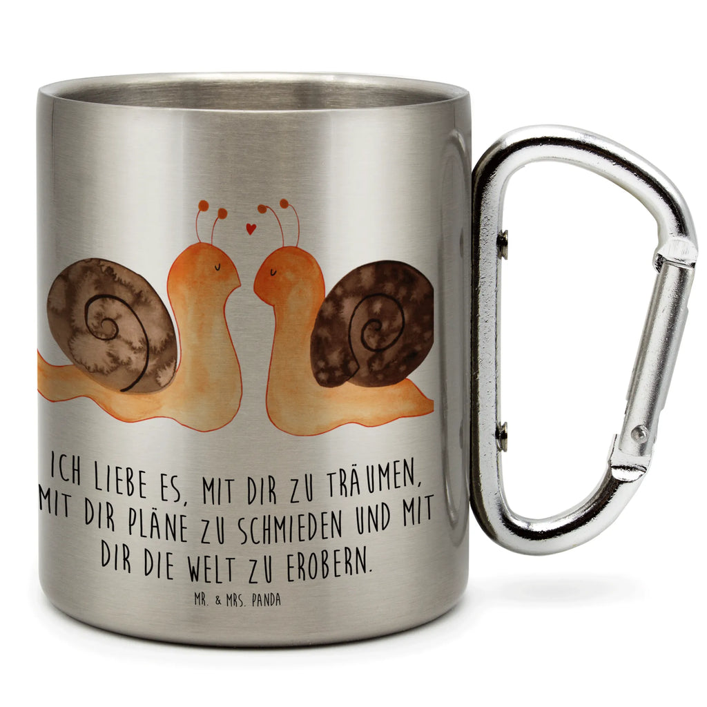 Edelstahlbecher Schnecken Liebe Edelstahltasse, Karabiner, Edelstahlbecher, Outdoor, Camping, Tasse, Becher, Liebe, Partner, Freund, Freundin, Ehemann, Ehefrau, Heiraten, Verlobung, Heiratsantrag, Liebesgeschenk, Jahrestag, Hocheitstag