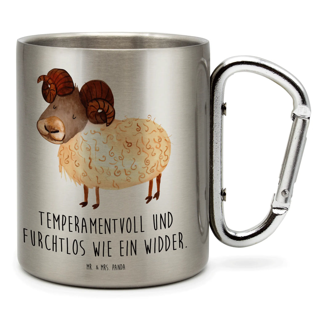 Edelstahlbecher Sternzeichen Widder Edelstahltasse, Karabiner, Edelstahlbecher, Outdoor, Camping, Tasse, Becher, Tierkreiszeichen, Sternzeichen, Horoskop, Astrologie, Aszendent, Widder Geschenk, Widder Sternzeichen, Geschenk März, Geschenk April, Geburtstag März, Geburtstag April, Bock, Schafbock