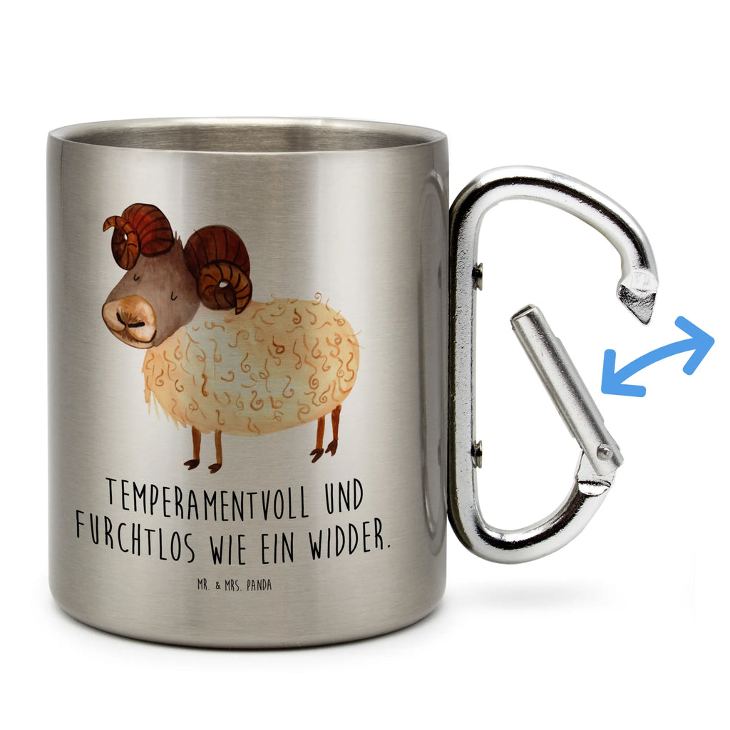 Edelstahlbecher Sternzeichen Widder Edelstahltasse, Karabiner, Edelstahlbecher, Outdoor, Camping, Tasse, Becher, Tierkreiszeichen, Sternzeichen, Horoskop, Astrologie, Aszendent, Widder Geschenk, Widder Sternzeichen, Geschenk März, Geschenk April, Geburtstag März, Geburtstag April, Bock, Schafbock