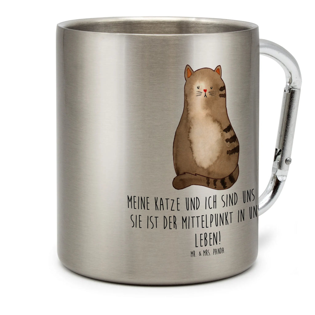 Edelstahlbecher Katze sitzend Edelstahltasse, Karabiner, Edelstahlbecher, Outdoor, Camping, Tasse, Becher, Katze, Katzenmotiv, Katzenfan, Katzendeko, Katzenfreund, Katzenliebhaber, Katzenprodukte, Katzenartikel, Katzenaccessoires, Katzensouvenirs, Katzenliebhaberprodukte, Katzenmotive, Katzen, Kater, Mietze, Cat, Cats, Katzenhalter, Katzenbesitzerin, Haustier, Katzenliebe, Lebensinhalt, Liebe, Mittelpunkt, Familie