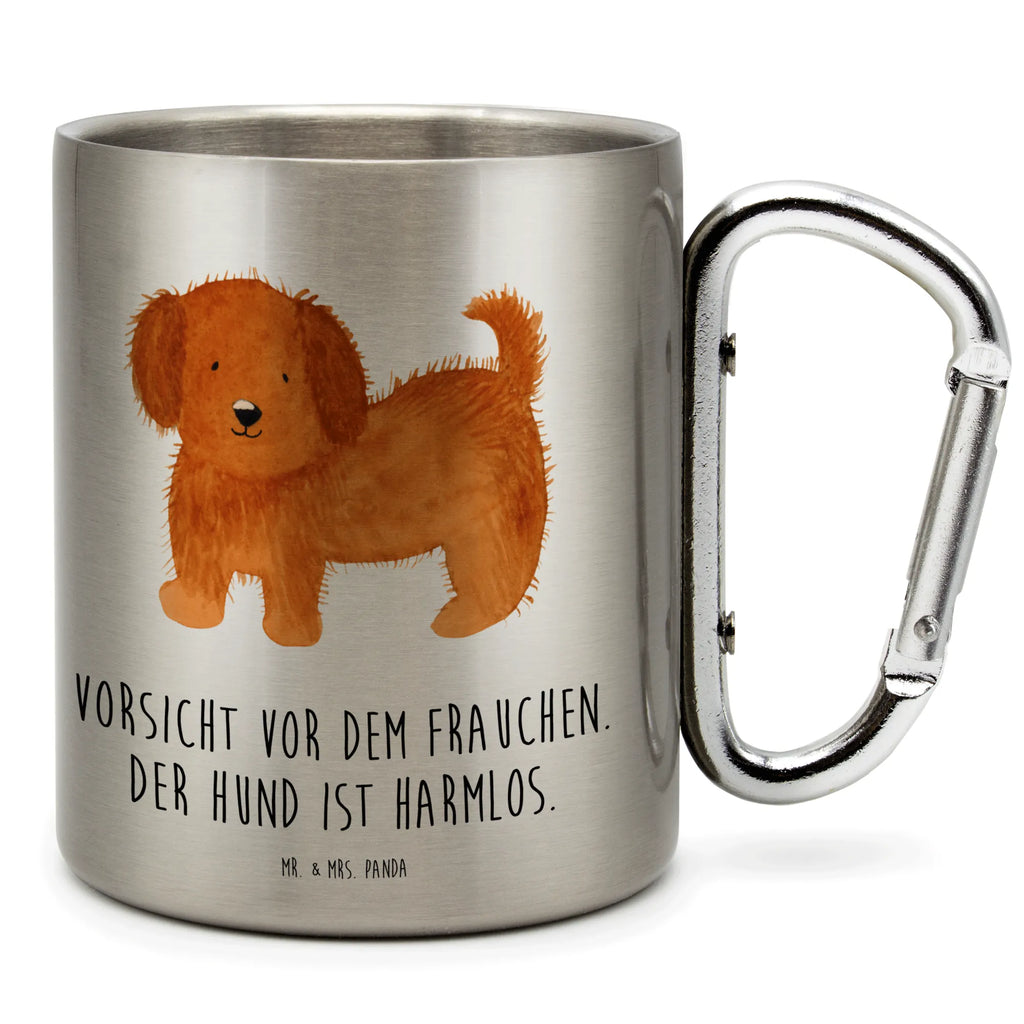 Edelstahlbecher Hund flauschig Edelstahltasse, Karabiner, Edelstahlbecher, Outdoor, Camping, Tasse, Becher, Hund, Hundemotiv, Haustier, Hunderasse, Tierliebhaber, Hundebesitzer, Sprüche, Hunde, Frauchen, Hundemama, Hundeliebe