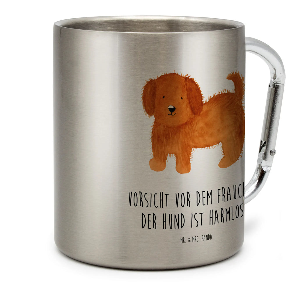 Edelstahlbecher Hund flauschig Edelstahltasse, Karabiner, Edelstahlbecher, Outdoor, Camping, Tasse, Becher, Hund, Hundemotiv, Haustier, Hunderasse, Tierliebhaber, Hundebesitzer, Sprüche, Hunde, Frauchen, Hundemama, Hundeliebe