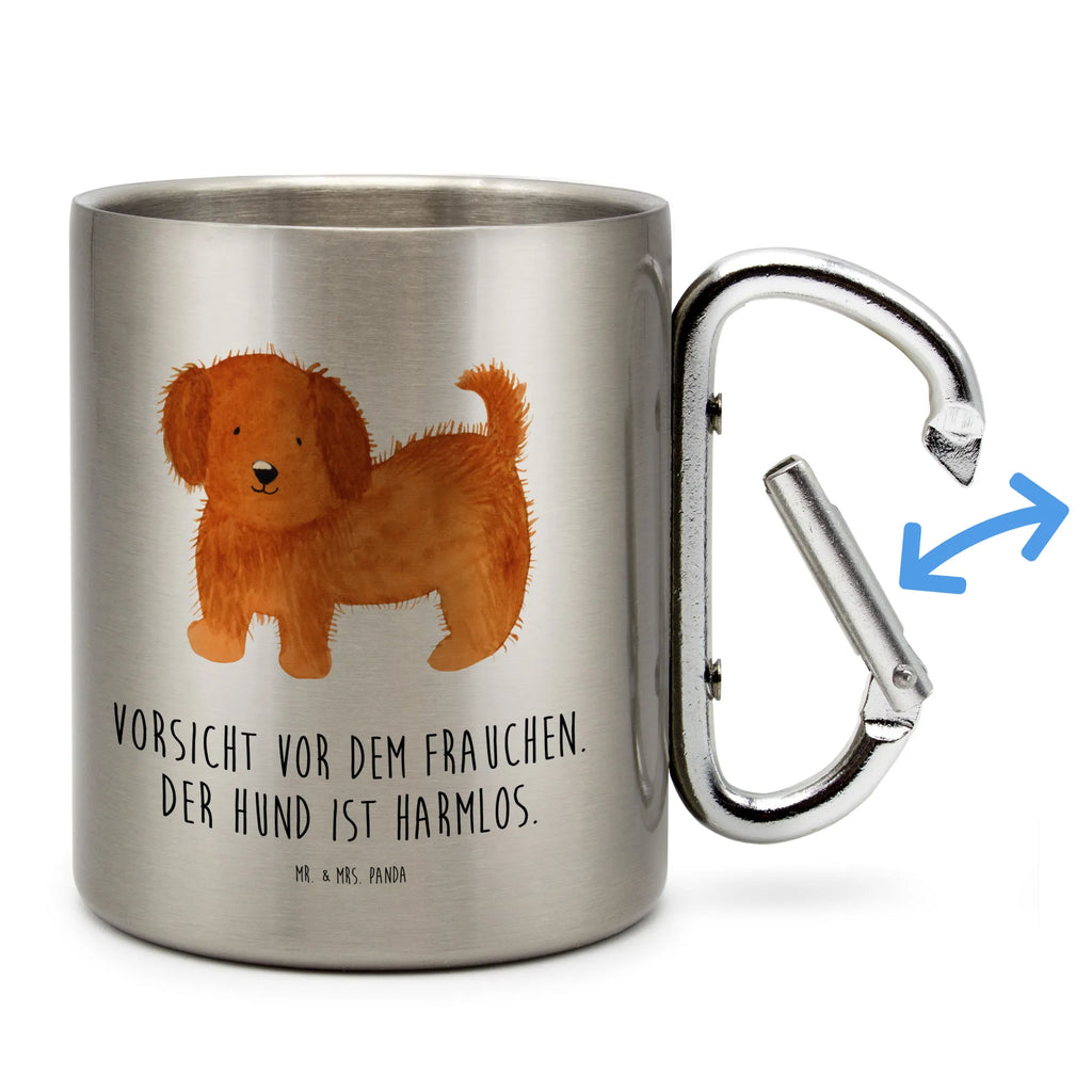 Edelstahlbecher Hund flauschig Edelstahltasse, Karabiner, Edelstahlbecher, Outdoor, Camping, Tasse, Becher, Hund, Hundemotiv, Haustier, Hunderasse, Tierliebhaber, Hundebesitzer, Sprüche, Hunde, Frauchen, Hundemama, Hundeliebe