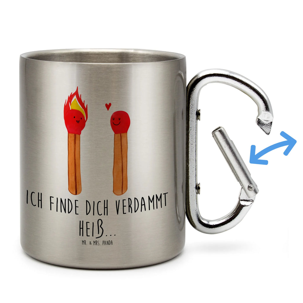 Edelstahlbecher Streichhölzer Edelstahltasse, Karabiner, Edelstahlbecher, Outdoor, Camping, Tasse, Becher, Liebe, Partner, Freund, Freundin, Ehemann, Ehefrau, Heiraten, Verlobung, Heiratsantrag, Liebesgeschenk, Jahrestag, Hocheitstag, Streichhölzer