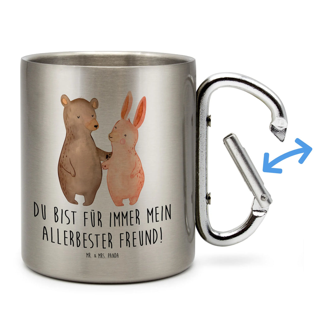 Edelstahlbecher Bär Hase Umarmen Edelstahltasse, Karabiner, Edelstahlbecher, Outdoor, Camping, Tasse, Becher, Liebe, Partner, Freund, Freundin, Ehemann, Ehefrau, Heiraten, Verlobung, Heiratsantrag, Liebesgeschenk, Jahrestag, Hocheitstag, Freunde, bester Freund, Hase, Bär, Bärchen, best friends