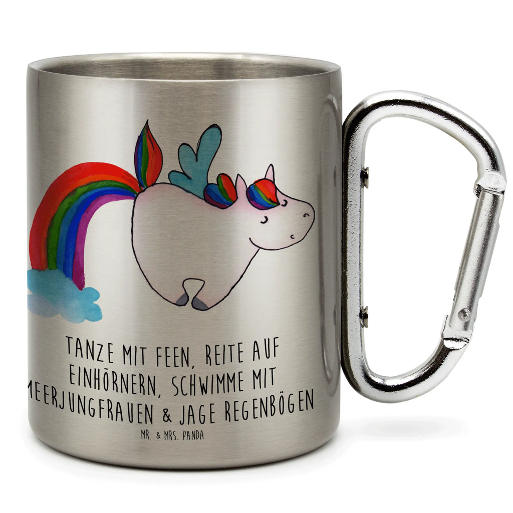 Edelstahlbecher Einhorn Pegasus Edelstahltasse, Karabiner, Edelstahlbecher, Outdoor, Camping, Tasse, Becher, Einhorn, Einhörner, Einhorn Deko, Pegasus, Unicorn, Regenbogen, Spielen, Realität, Glitzer, Erwachsenwerden