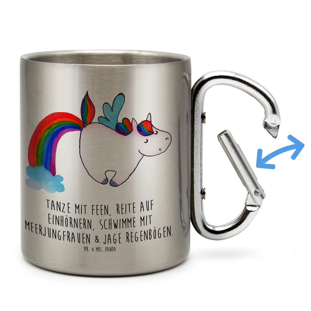 Edelstahlbecher Einhorn Pegasus Edelstahltasse, Karabiner, Edelstahlbecher, Outdoor, Camping, Tasse, Becher, Einhorn, Einhörner, Einhorn Deko, Pegasus, Unicorn, Regenbogen, Spielen, Realität, Glitzer, Erwachsenwerden