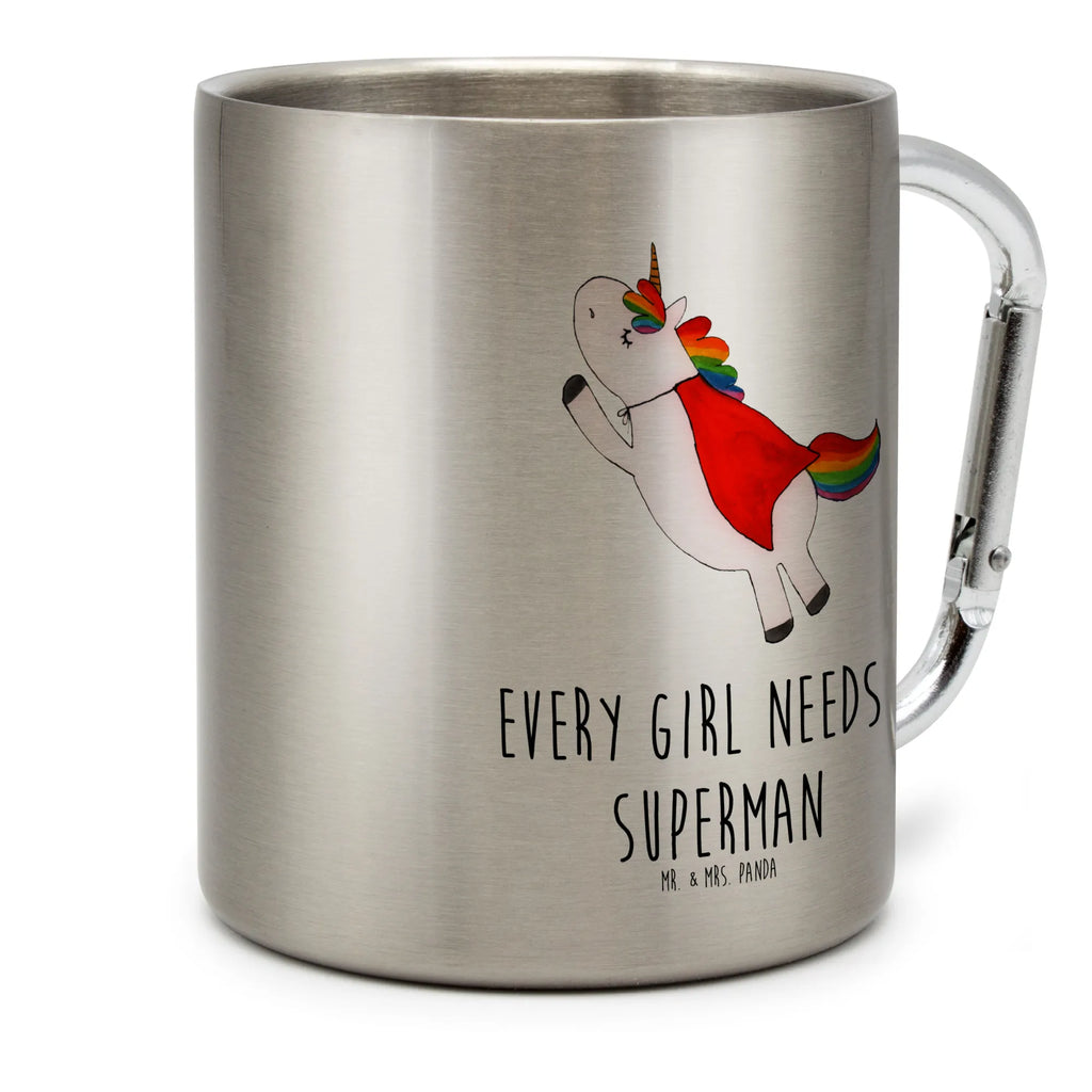 Edelstahlbecher Einhorn Super Edelstahltasse, Karabiner, Edelstahlbecher, Outdoor, Camping, Tasse, Becher, Einhorn, Einhörner, Einhorn Deko, Unicorn, Traummann, Superheld, Held, Freundin, Geschenk, Girl, Mädchen