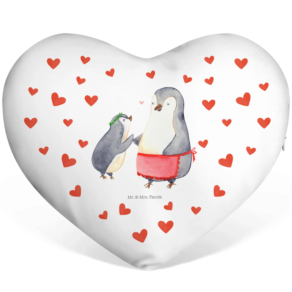 Herzkissen Pinguin mit Kind Kissen, Herzkissen, Herzform, Herz, Dekokissen, Familie, Vatertag, Muttertag, Bruder, Schwester, Mama, Papa, Oma, Opa, Geschenk, Mami, Mutti, Mutter, Geburststag