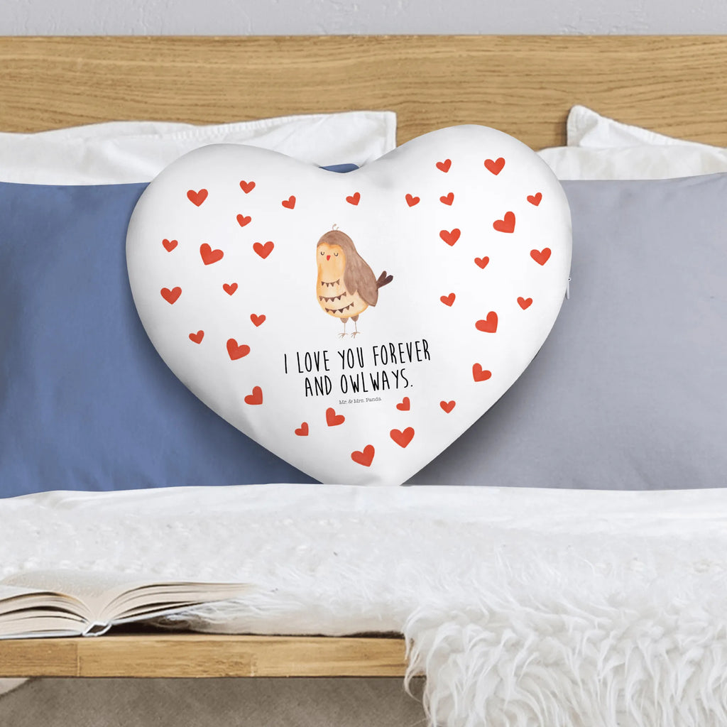 Heart cushion Owl Satisfied Kissen, Herzkissen, Herzform, Herz, Dekokissen, Eule, Eule Spruch, Eule deko, Owl, Liebe Spruch, Romantisch, Wortspiel lustig, Spruch schön, Geschenk Hochzeitstag