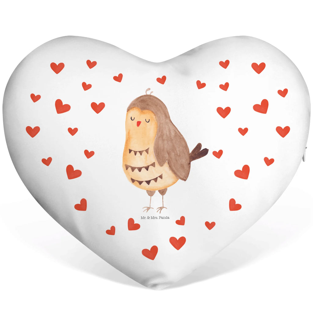 Heart cushion Owl Satisfied Kissen, Herzkissen, Herzform, Herz, Dekokissen, Eule, Eule Spruch, Eule deko, Owl, Liebe Spruch, Romantisch, Wortspiel lustig, Spruch schön, Geschenk Hochzeitstag