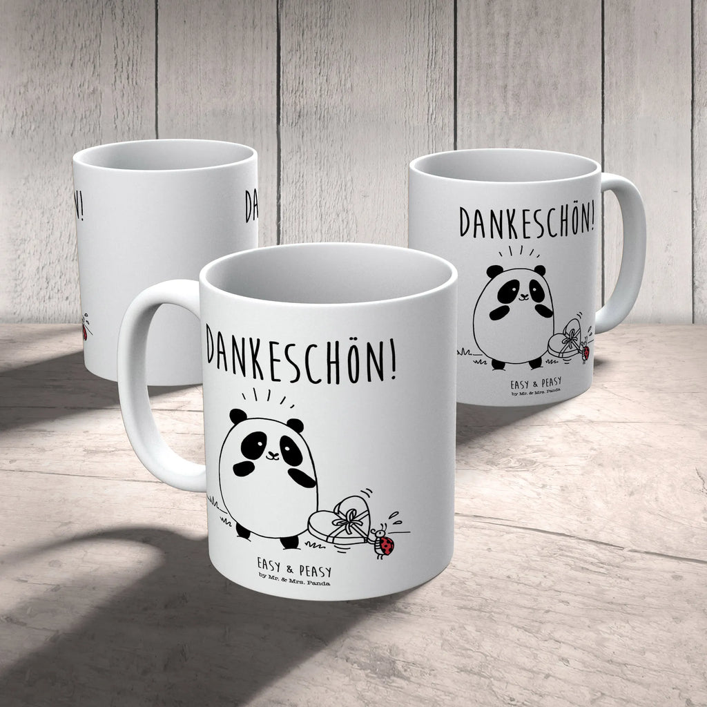 Tasse Easy & Peasy Dankeschön Tasse, Kaffeetasse, Teetasse, Becher, Kaffeebecher, Teebecher, Keramiktasse, Porzellantasse, Büro Tasse, Geschenk Tasse, Tasse Sprüche, Tasse Motive, Kaffeetassen, Tasse bedrucken, Designer Tasse, Cappuccino Tassen, Schöne Teetassen