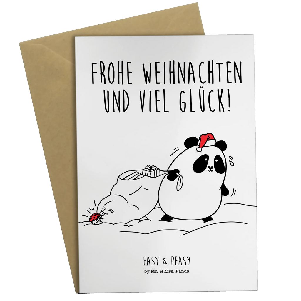 Grußkarte Panda Weihnachten Grußkarte, Klappkarte, Einladungskarte, Glückwunschkarte, Hochzeitskarte, Geburtstagskarte, Karte, Ansichtskarten