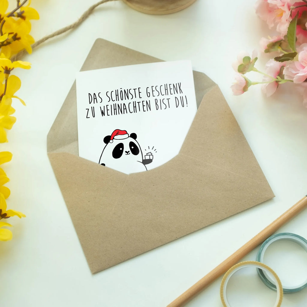 Grußkarte Panda Weihnachtsgeschenk Grußkarte, Klappkarte, Einladungskarte, Glückwunschkarte, Hochzeitskarte, Geburtstagskarte, Karte, Ansichtskarten