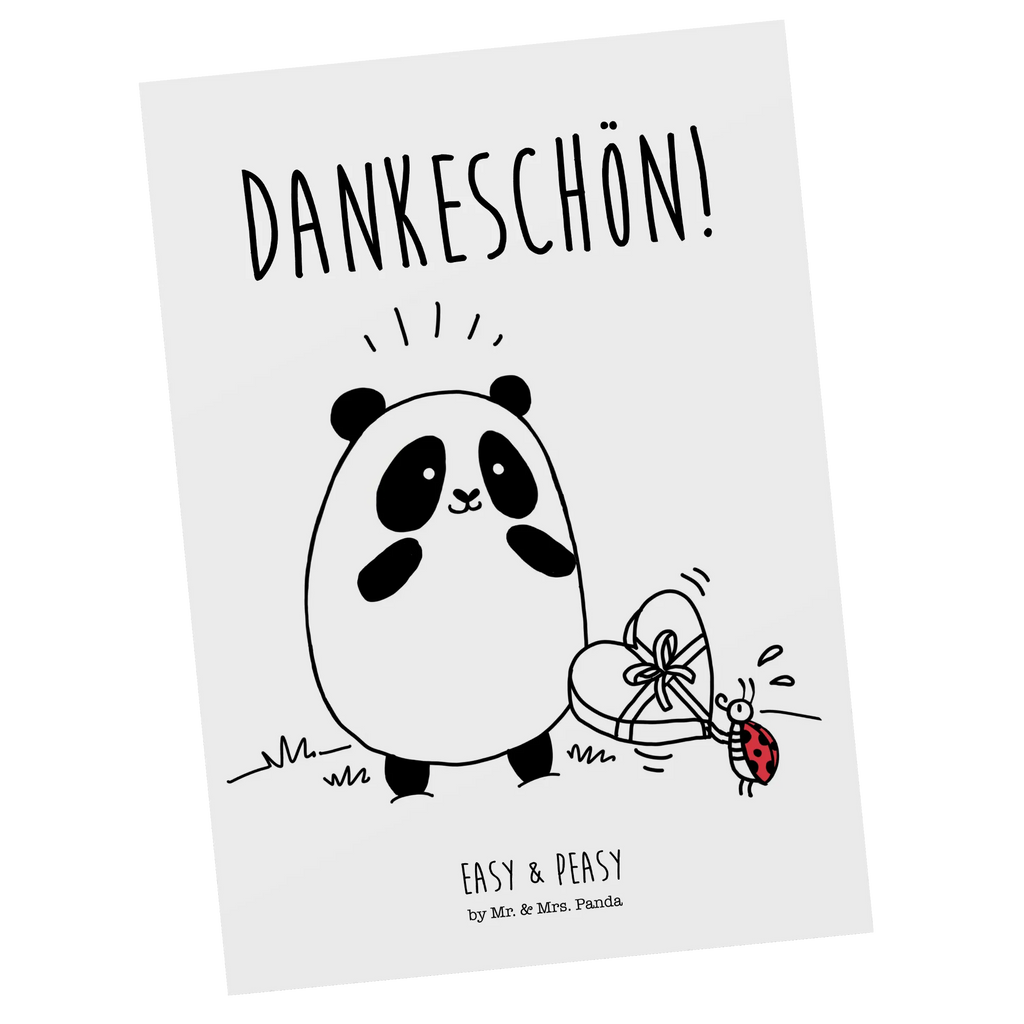 Postkarte Panda Dankeschön Postkarte, Karte, Geschenkkarte, Grußkarte, Einladung, Ansichtskarte, Geburtstagskarte, Einladungskarte, Dankeskarte, Ansichtskarten, Einladung Geburtstag, Einladungskarten Geburtstag