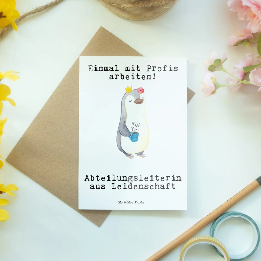 Grußkarte Abteilungsleiterin aus Leidenschaft Grußkarte, Klappkarte, Einladungskarte, Glückwunschkarte, Hochzeitskarte, Geburtstagskarte, Karte, Ansichtskarten, Beruf, Ausbildung, Jubiläum, Abschied, Rente, Kollege, Kollegin, Geschenk, Schenken, Arbeitskollege, Mitarbeiter, Firma, Danke, Dankeschön, Abteilungsleiterin, Teamleiterin, Führungskraft