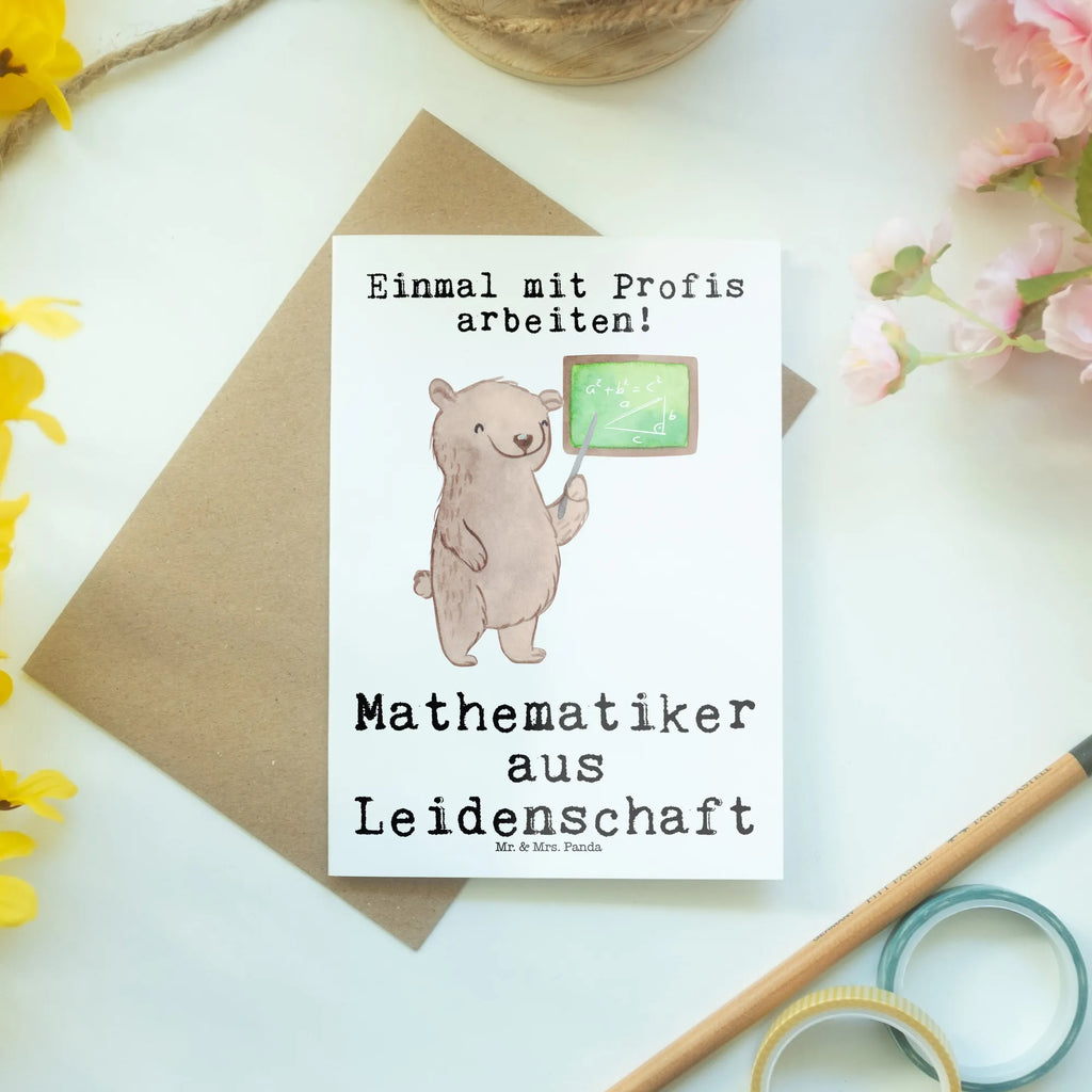 Grußkarte Mathematiker aus Leidenschaft Grußkarte, Klappkarte, Einladungskarte, Glückwunschkarte, Hochzeitskarte, Geburtstagskarte, Karte, Ansichtskarten, Beruf, Ausbildung, Jubiläum, Abschied, Rente, Kollege, Kollegin, Geschenk, Schenken, Arbeitskollege, Mitarbeiter, Firma, Danke, Dankeschön, Mathematiker, Mathematik Studium, Student Mathe, Bachelor, Master