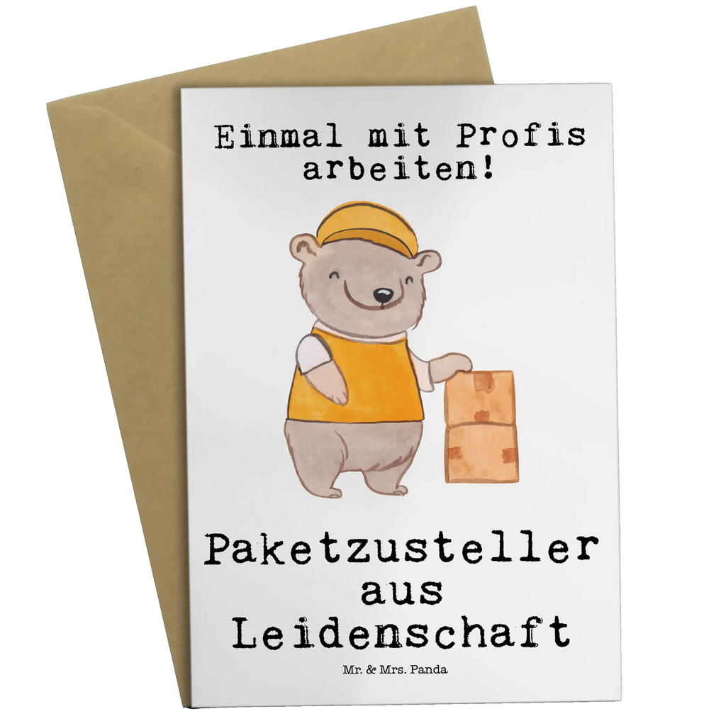 Grußkarte Paketzusteller Leidenschaft Grußkarte, Klappkarte, Einladungskarte, Glückwunschkarte, Hochzeitskarte, Geburtstagskarte, Karte, Ansichtskarten, Beruf, Ausbildung, Jubiläum, Abschied, Rente, Kollege, Kollegin, Geschenk, Schenken, Arbeitskollege, Mitarbeiter, Firma, Danke, Dankeschön