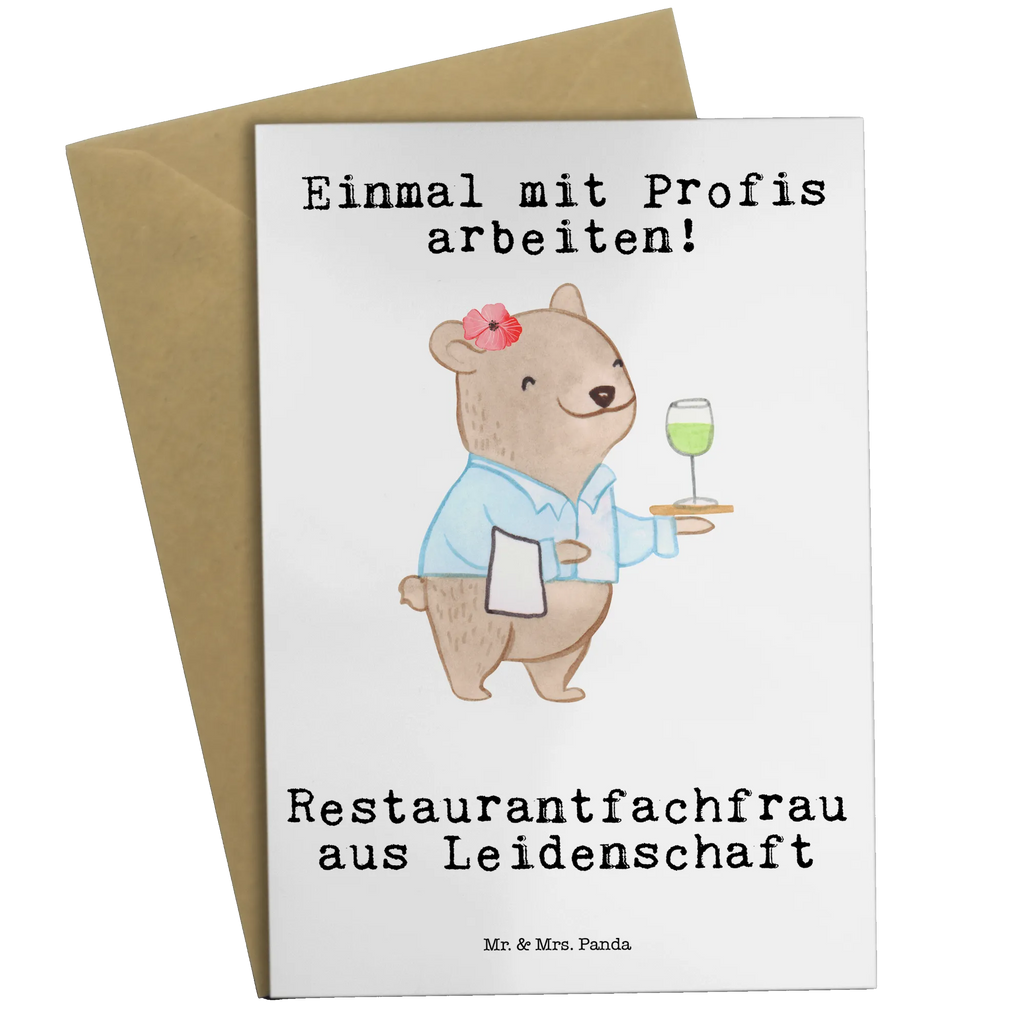 Grußkarte Restaurantfachfrau Leidenschaft Grußkarte, Klappkarte, Einladungskarte, Glückwunschkarte, Hochzeitskarte, Geburtstagskarte, Karte, Ansichtskarten, Beruf, Ausbildung, Jubiläum, Abschied, Rente, Kollege, Kollegin, Geschenk, Schenken, Arbeitskollege, Mitarbeiter, Firma, Danke, Dankeschön