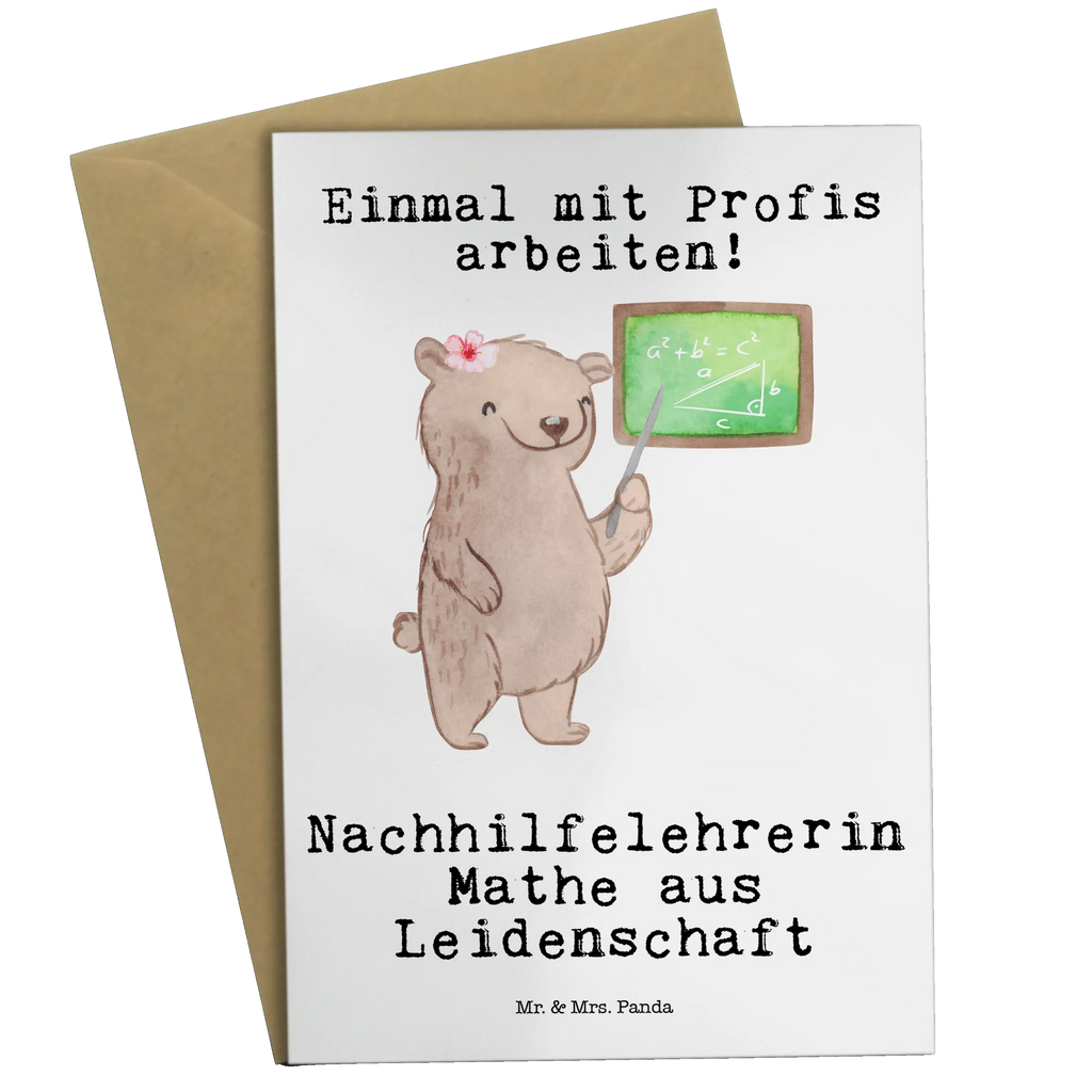 Grußkarte Nachhilfelehrerin Mathe aus Leidenschaft Grußkarte, Klappkarte, Einladungskarte, Glückwunschkarte, Hochzeitskarte, Geburtstagskarte, Karte, Ansichtskarten, Beruf, Ausbildung, Jubiläum, Abschied, Rente, Kollege, Kollegin, Geschenk, Schenken, Arbeitskollege, Mitarbeiter, Firma, Danke, Dankeschön, Mathematik Nachhilfelehrerin, Mathe Nachhilfe, Nachhilfeunterrricht