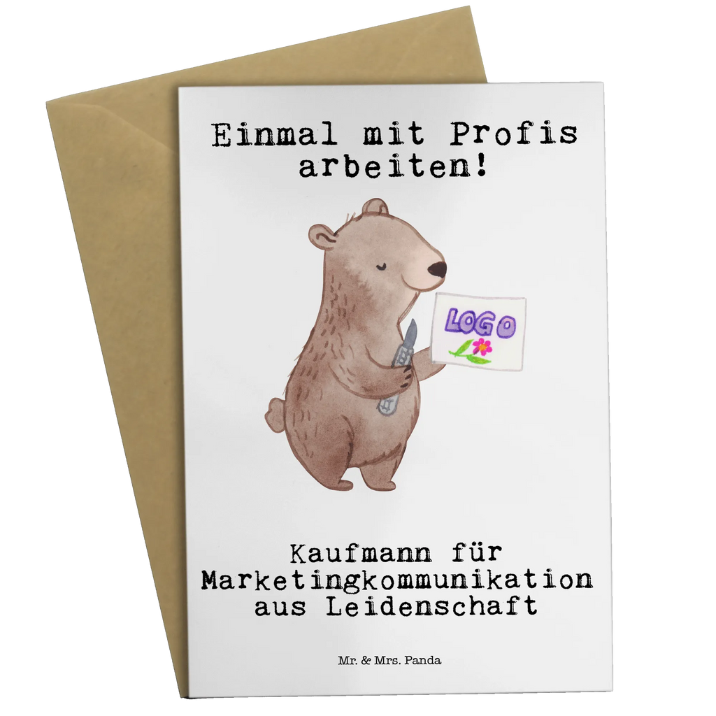 Grußkarte Kaufmann für Marketingkommunikation aus Leidenschaft Grußkarte, Klappkarte, Einladungskarte, Glückwunschkarte, Hochzeitskarte, Geburtstagskarte, Karte, Ansichtskarten, Beruf, Ausbildung, Jubiläum, Abschied, Rente, Kollege, Kollegin, Geschenk, Schenken, Arbeitskollege, Mitarbeiter, Firma, Danke, Dankeschön