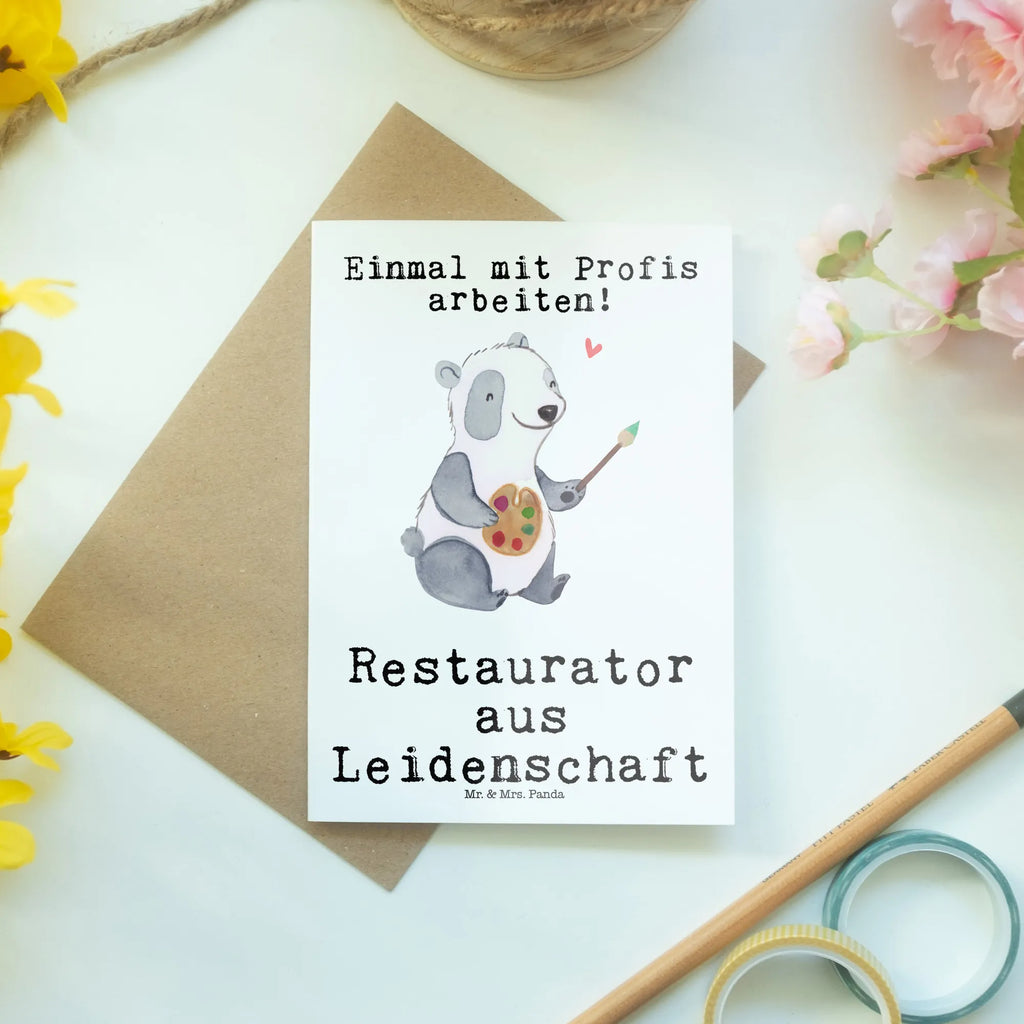 Grußkarte Restaurator aus Leidenschaft Grußkarte, Klappkarte, Einladungskarte, Glückwunschkarte, Hochzeitskarte, Geburtstagskarte, Karte, Ansichtskarten, Beruf, Ausbildung, Jubiläum, Abschied, Rente, Kollege, Kollegin, Geschenk, Schenken, Arbeitskollege, Mitarbeiter, Firma, Danke, Dankeschön