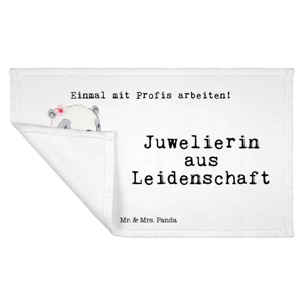 Handtuch Juwelierin aus Leidenschaft Gästetuch, Reisehandtuch, Sport Handtuch, Frottier, Kinder Handtuch, Beruf, Ausbildung, Jubiläum, Abschied, Rente, Kollege, Kollegin, Geschenk, Schenken, Arbeitskollege, Mitarbeiter, Firma, Danke, Dankeschön, Juwelierin, Goldschmiedin, Schmuckwarenhändlerin, Schmuckgeschäft, Eröffnung