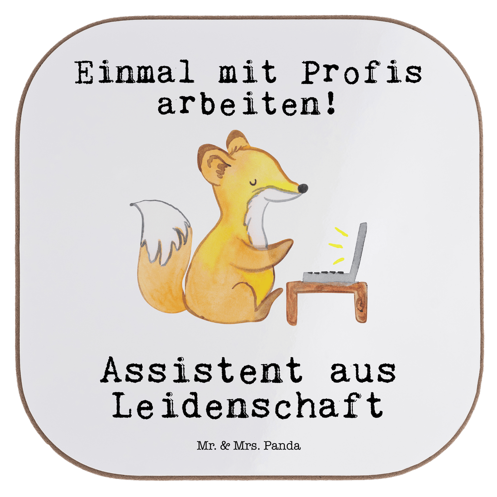 Quadratische Untersetzer Assistent aus Leidenschaft Untersetzer, Bierdeckel, Glasuntersetzer, Untersetzer Gläser, Getränkeuntersetzer, Untersetzer aus Holz, Untersetzer für Gläser, Korkuntersetzer, Untersetzer Holz, Holzuntersetzer, Tassen Untersetzer, Untersetzer Design, Beruf, Ausbildung, Jubiläum, Abschied, Rente, Kollege, Kollegin, Geschenk, Schenken, Arbeitskollege, Mitarbeiter, Firma, Danke, Dankeschön