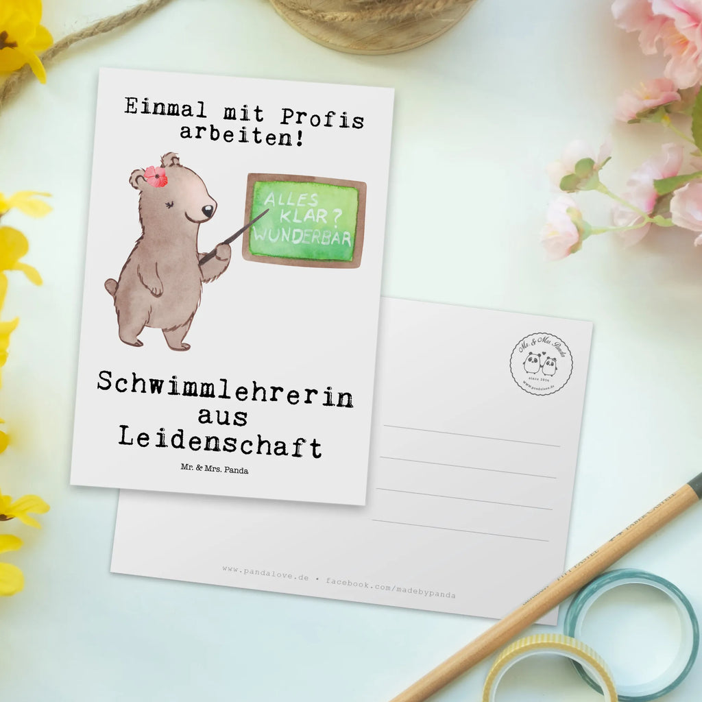 Postkarte Schwimmlehrerin aus Leidenschaft Postkarte, Karte, Geschenkkarte, Grußkarte, Einladung, Ansichtskarte, Geburtstagskarte, Einladungskarte, Dankeskarte, Ansichtskarten, Einladung Geburtstag, Einladungskarten Geburtstag, Beruf, Ausbildung, Jubiläum, Abschied, Rente, Kollege, Kollegin, Geschenk, Schenken, Arbeitskollege, Mitarbeiter, Firma, Danke, Dankeschön, Schwimmlehrerin, Schwimmbad, Schwimmschule, Schwimmverein