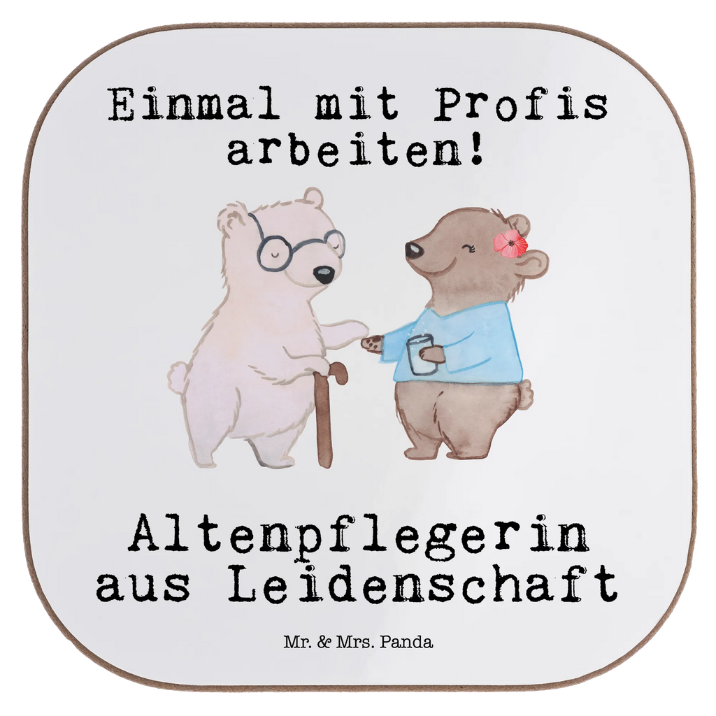 Quadratische Untersetzer Altenpflegerin aus Leidenschaft Untersetzer, Bierdeckel, Glasuntersetzer, Untersetzer Gläser, Getränkeuntersetzer, Untersetzer aus Holz, Untersetzer für Gläser, Korkuntersetzer, Untersetzer Holz, Holzuntersetzer, Tassen Untersetzer, Untersetzer Design, Beruf, Ausbildung, Jubiläum, Abschied, Rente, Kollege, Kollegin, Geschenk, Schenken, Arbeitskollege, Mitarbeiter, Firma, Danke, Dankeschön, Altenpflegerin, Pflegerin, Altenheim Eröffnung