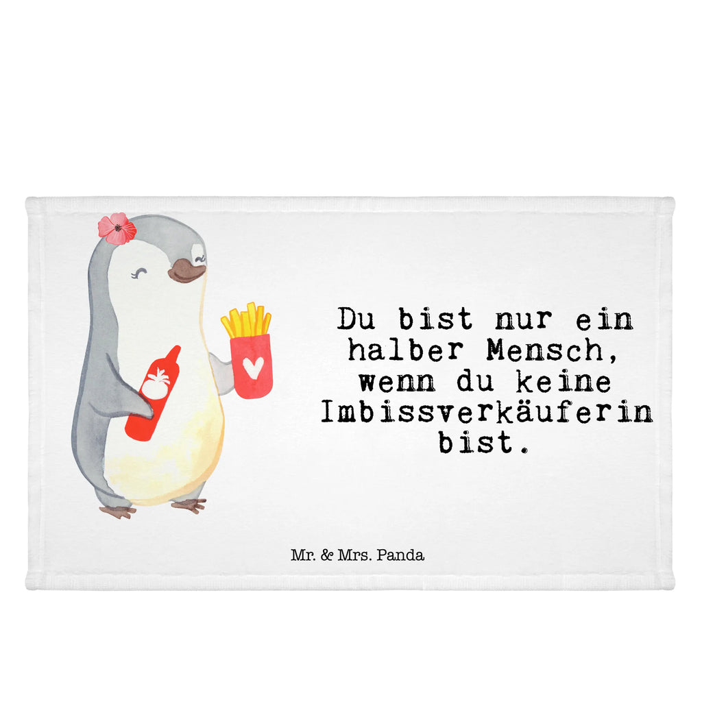 Handtuch Imbissverkäuferin mit Herz Gästetuch, Reisehandtuch, Sport Handtuch, Frottier, Kinder Handtuch, Beruf, Ausbildung, Jubiläum, Abschied, Rente, Kollege, Kollegin, Geschenk, Schenken, Arbeitskollege, Mitarbeiter, Firma, Danke, Dankeschön, Imbissbesitzerin, Imibissverkäuferin, Pommesverkäuferin