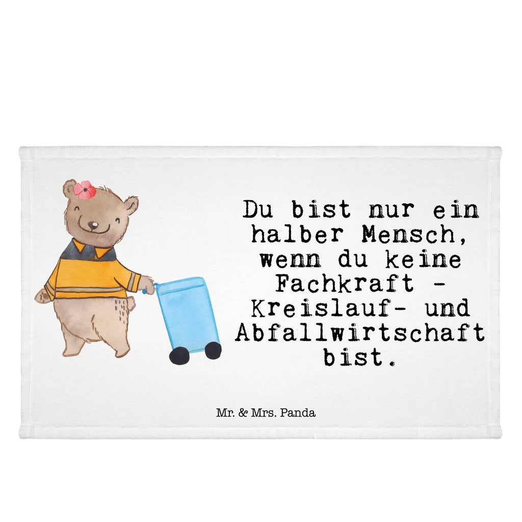 Handtuch Fachkraft - Kreislauf- und Abfallwirtschaft mit Herz Gästetuch, Reisehandtuch, Sport Handtuch, Frottier, Kinder Handtuch, Beruf, Ausbildung, Jubiläum, Abschied, Rente, Kollege, Kollegin, Geschenk, Schenken, Arbeitskollege, Mitarbeiter, Firma, Danke, Dankeschön, Müllwerker, Fachkraft Kreislauf- und Abfallwirtschaft, Müllentsorger, Kehrichtmann, Müllmann, Müllfahrer