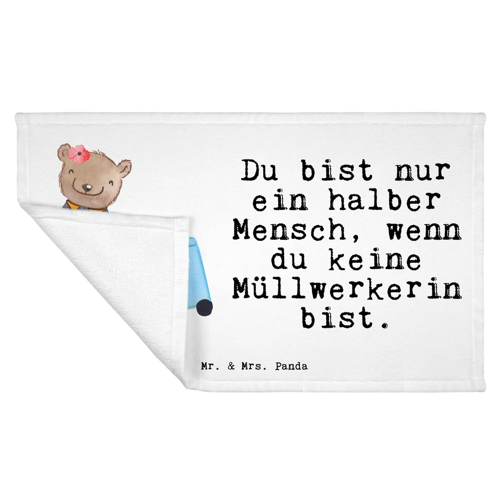 Handtuch Müllwerkerin mit Herz Gästetuch, Reisehandtuch, Sport Handtuch, Frottier, Kinder Handtuch, Beruf, Ausbildung, Jubiläum, Abschied, Rente, Kollege, Kollegin, Geschenk, Schenken, Arbeitskollege, Mitarbeiter, Firma, Danke, Dankeschön, Müllwerkerin, Fachkraft Kreislauf- und Abfallwirtschaft, Müllentsorgerin, Kehrichtfrau, Müllfrau, Müllfahreriin