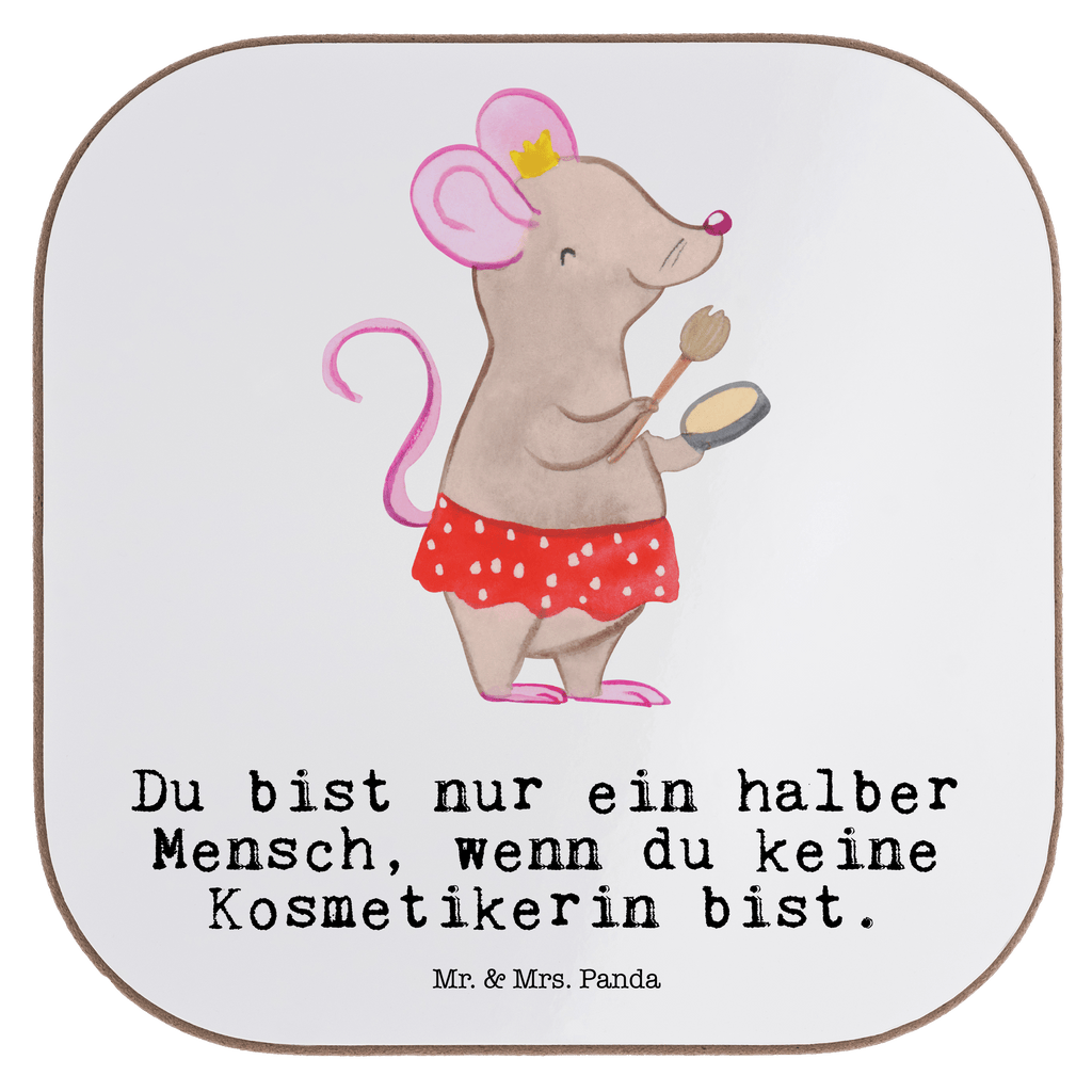 Quadratische Untersetzer Kosmetikerin mit Herz Untersetzer, Bierdeckel, Glasuntersetzer, Untersetzer Gläser, Getränkeuntersetzer, Untersetzer aus Holz, Untersetzer für Gläser, Korkuntersetzer, Untersetzer Holz, Holzuntersetzer, Tassen Untersetzer, Untersetzer Design, Beruf, Ausbildung, Jubiläum, Abschied, Rente, Kollege, Kollegin, Geschenk, Schenken, Arbeitskollege, Mitarbeiter, Firma, Danke, Dankeschön, Kosmetikerin, Make Up Artist, Maskenbildnerin, Visagistin, Beauty Salon, Kosmetikstudio, Eröffnung