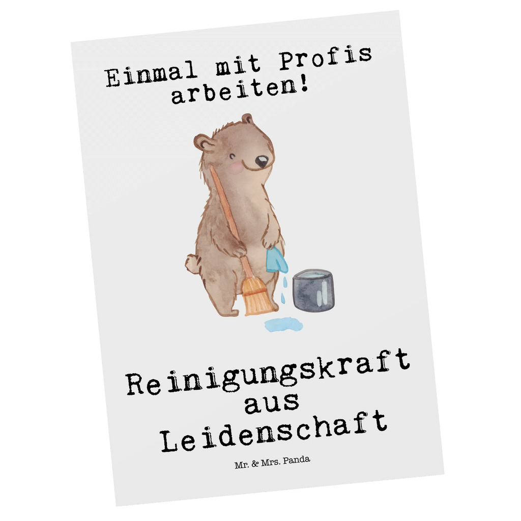 Postkarte Reinigungskraft aus Leidenschaft Postkarte, Karte, Geschenkkarte, Grußkarte, Einladung, Ansichtskarte, Geburtstagskarte, Einladungskarte, Dankeskarte, Ansichtskarten, Einladung Geburtstag, Einladungskarten Geburtstag, Beruf, Ausbildung, Jubiläum, Abschied, Rente, Kollege, Kollegin, Geschenk, Schenken, Arbeitskollege, Mitarbeiter, Firma, Danke, Dankeschön