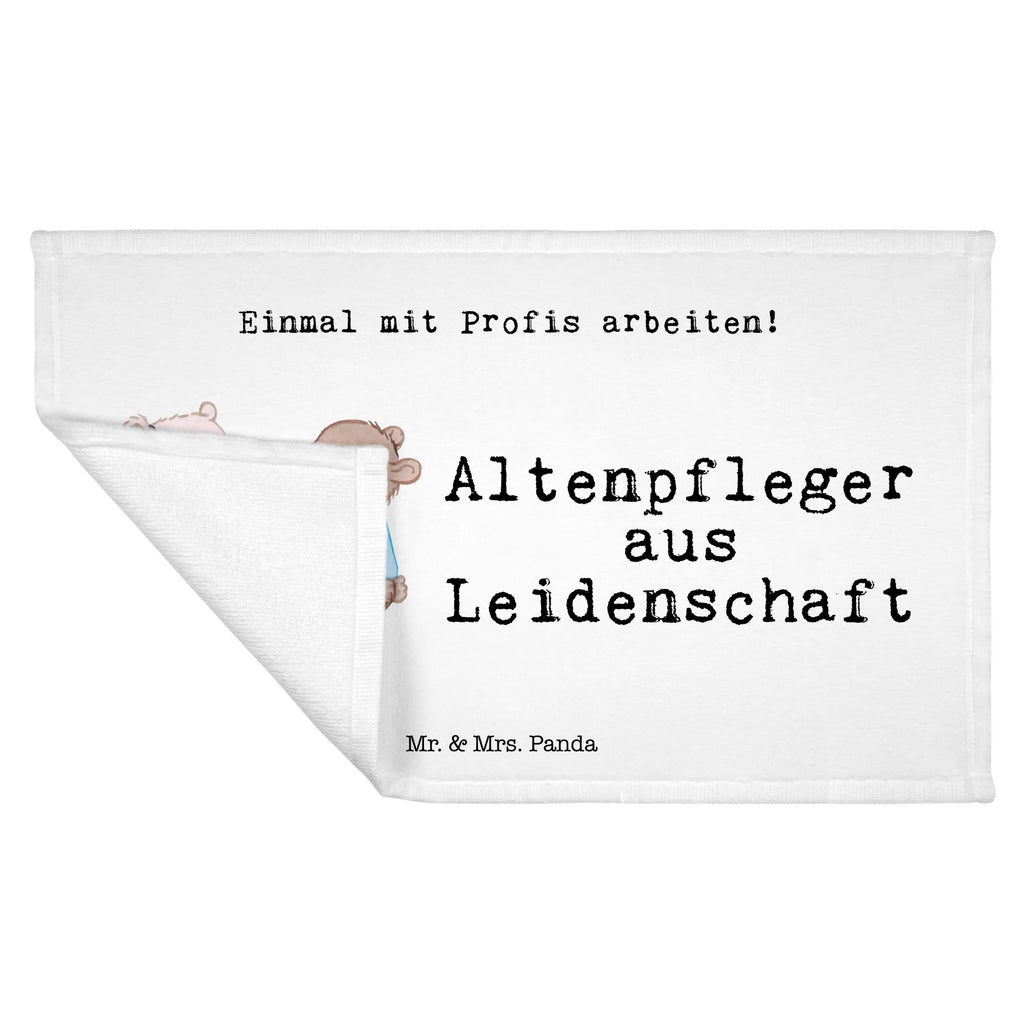 Handtuch Altenpfleger aus Leidenschaft Gästetuch, Reisehandtuch, Sport Handtuch, Frottier, Kinder Handtuch, Beruf, Ausbildung, Jubiläum, Abschied, Rente, Kollege, Kollegin, Geschenk, Schenken, Arbeitskollege, Mitarbeiter, Firma, Danke, Dankeschön, Altenpfleger, Pfleger, Altenheim Eröffnung