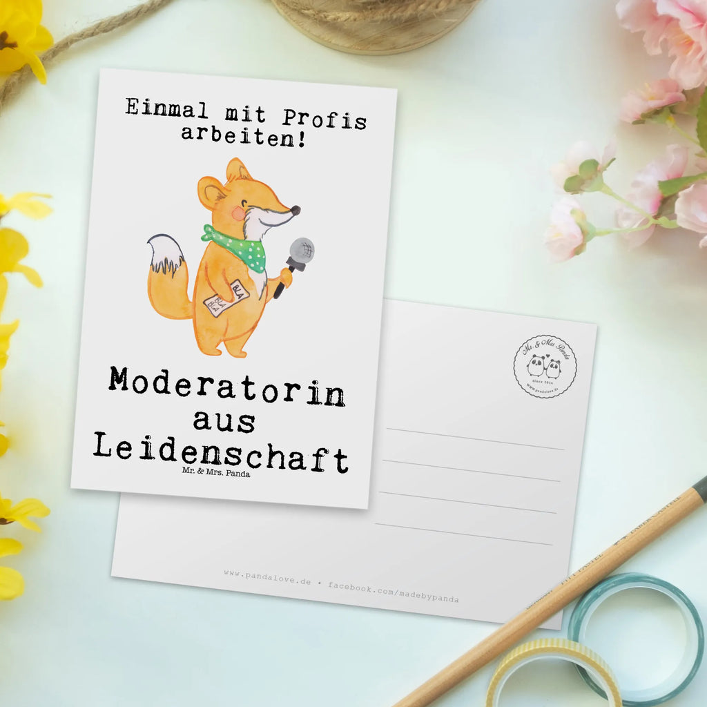 Postkarte Moderatorin aus Leidenschaft Postkarte, Karte, Geschenkkarte, Grußkarte, Einladung, Ansichtskarte, Geburtstagskarte, Einladungskarte, Dankeskarte, Ansichtskarten, Einladung Geburtstag, Einladungskarten Geburtstag, Beruf, Ausbildung, Jubiläum, Abschied, Rente, Kollege, Kollegin, Geschenk, Schenken, Arbeitskollege, Mitarbeiter, Firma, Danke, Dankeschön