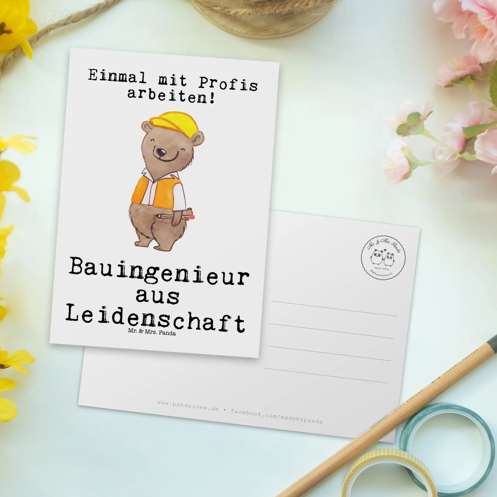 Postkarte Bauingenieur aus Leidenschaft Postkarte, Karte, Geschenkkarte, Grußkarte, Einladung, Ansichtskarte, Geburtstagskarte, Einladungskarte, Dankeskarte, Ansichtskarten, Einladung Geburtstag, Einladungskarten Geburtstag, Beruf, Ausbildung, Jubiläum, Abschied, Rente, Kollege, Kollegin, Geschenk, Schenken, Arbeitskollege, Mitarbeiter, Firma, Danke, Dankeschön, Bauingenieur, Statiker, Ingeniuer, Baustelle, Studium