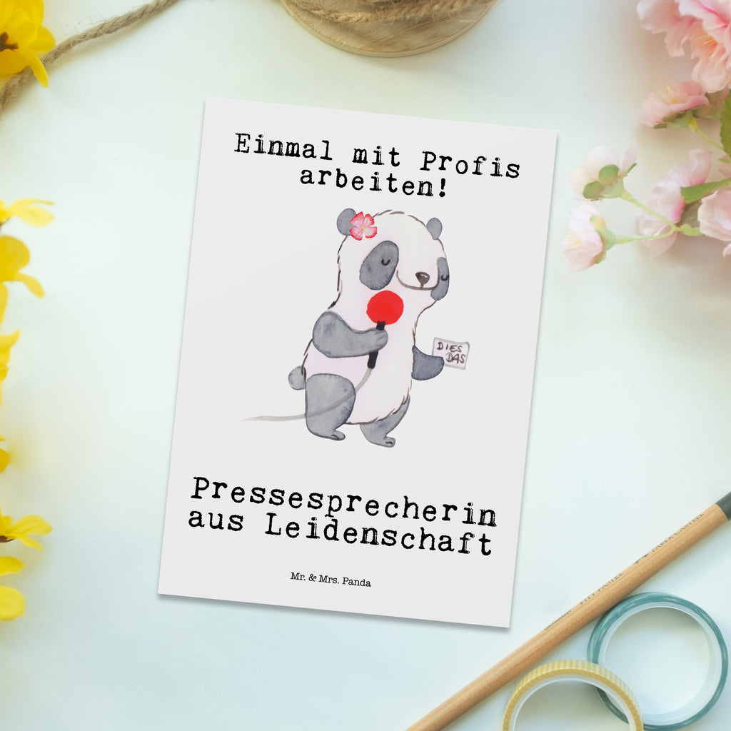 Postkarte Pressesprecherin aus Leidenschaft Postkarte, Karte, Geschenkkarte, Grußkarte, Einladung, Ansichtskarte, Geburtstagskarte, Einladungskarte, Dankeskarte, Ansichtskarten, Einladung Geburtstag, Einladungskarten Geburtstag, Beruf, Ausbildung, Jubiläum, Abschied, Rente, Kollege, Kollegin, Geschenk, Schenken, Arbeitskollege, Mitarbeiter, Firma, Danke, Dankeschön