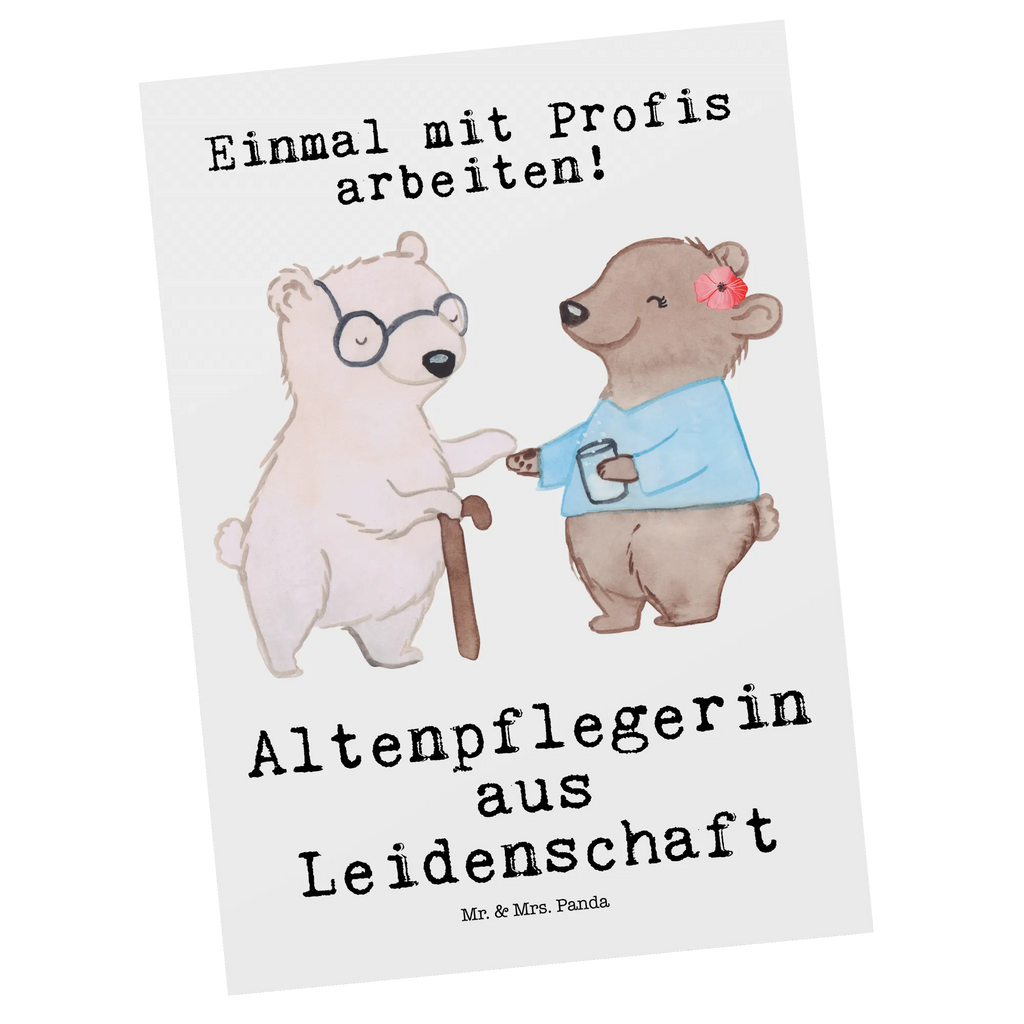 Postkarte Altenpflegerin aus Leidenschaft Postkarte, Karte, Geschenkkarte, Grußkarte, Einladung, Ansichtskarte, Geburtstagskarte, Einladungskarte, Dankeskarte, Ansichtskarten, Einladung Geburtstag, Einladungskarten Geburtstag, Beruf, Ausbildung, Jubiläum, Abschied, Rente, Kollege, Kollegin, Geschenk, Schenken, Arbeitskollege, Mitarbeiter, Firma, Danke, Dankeschön, Altenpflegerin, Pflegerin, Altenheim Eröffnung